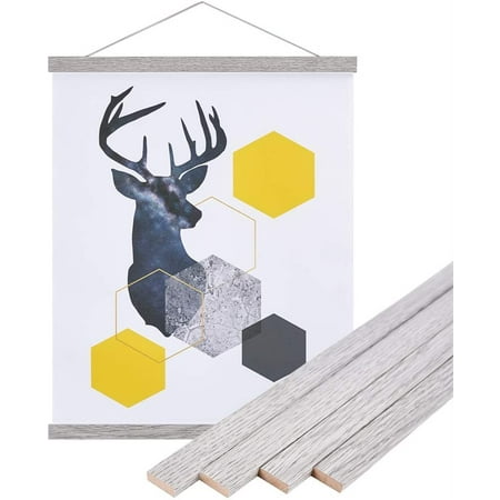 Premium Quality Wood Full Hanging Kit for Wall Art/Prints/Canvas/Photos/Pictures/Artwork/Scratch Map Magnetic Poster Hanger Frame 36 Quick & Easy Setup Extra Strong Magnets 36x24 36x48 36x40 Premium Quality Wood Full Hanging Kit for Wall Art/Prints/Canvas/Photos/Pictures/Artwork/Scratch Map Magnetic Poster Hanger Frame 36 Quick & Easy Setup Extra Strong Magnets 36x24 36x48 36x40
